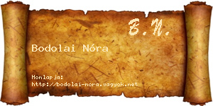 Bodolai Nóra névjegykártya